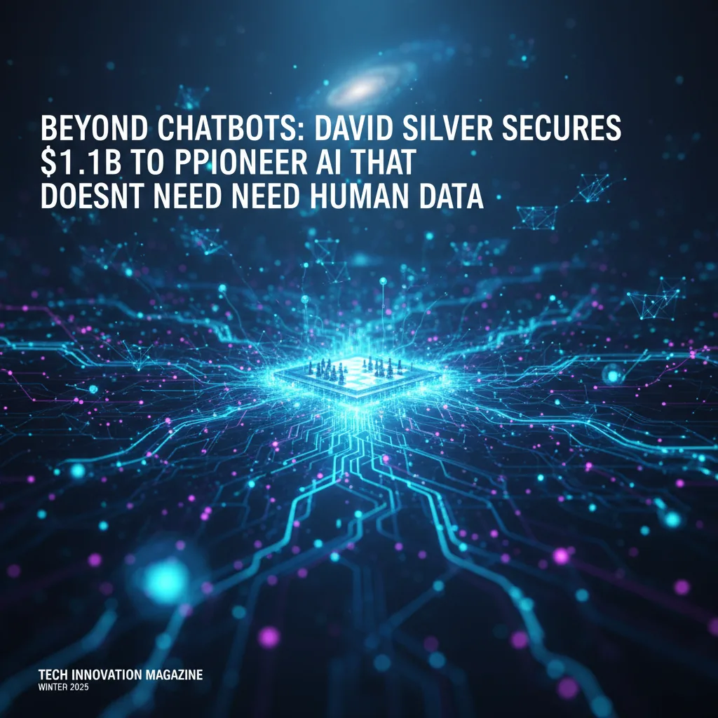 Editorial illustration for: Beyond Chatbots: David Silver Secures $1.1B to Pioneer AI That Doesn’t Need Human Data