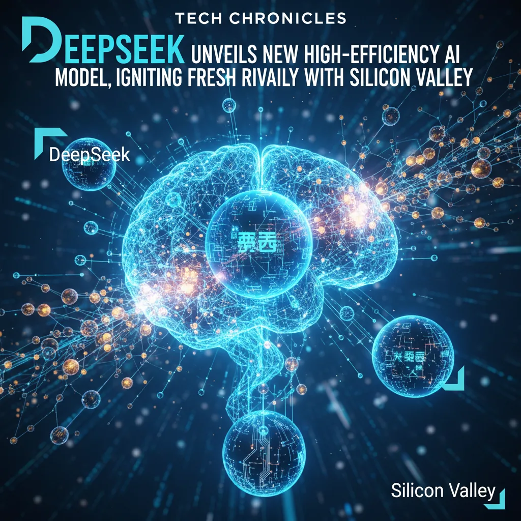 DeepSeek Unveils New High-Efficiency AI Model, Igniting Fresh Rivalry with Silicon Valley — illustration