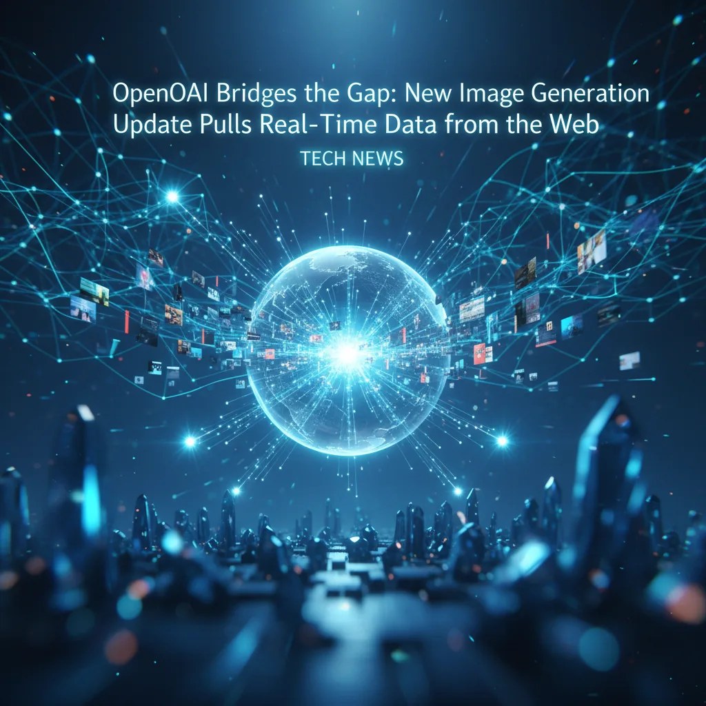Editorial illustration for: OpenAI Bridges the Gap: New Image Generation Update Pulls Real-Time Data from the Web