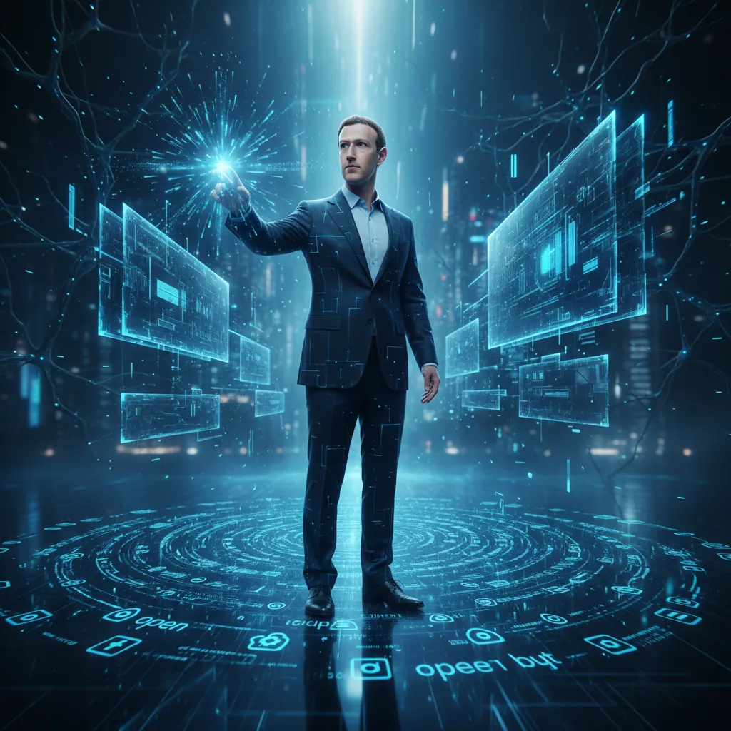 Zuckerberg’s Big Bet: Leading Meta Through the AI and Metaverse Transition — illustration